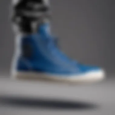 Blue Hi-Top Sneakers in Monochrome Palette