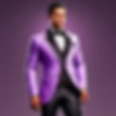 Charm of Lilac Tuxedo Jacket in Contemporary Fashion