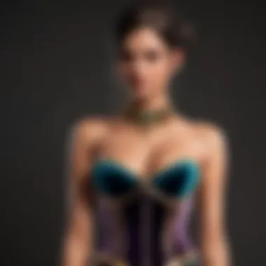 Luxurious Velvet Cropped Corset in Jewel Tones