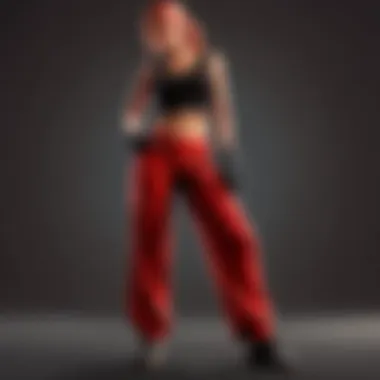 Elegance in Motion: Flowing Red Wide Pants