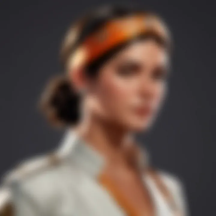 Exquisite Hermes Headband in Vibrant Silk