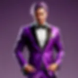 Mystical allure of the purple tuxedo suit