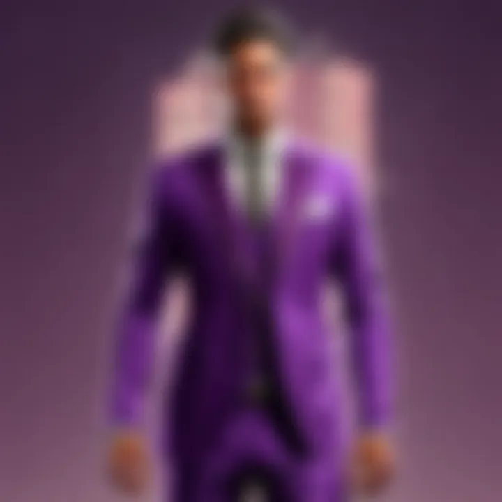 Elegance personified in the purple tuxedo suit