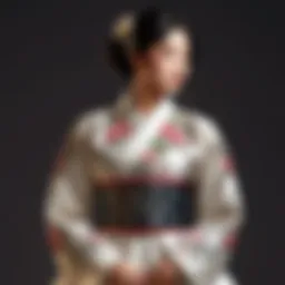 Elegant Embroidery Detail on Hanbok Jacket