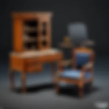 Exquisite miniature furniture for 1:6 dollhouse