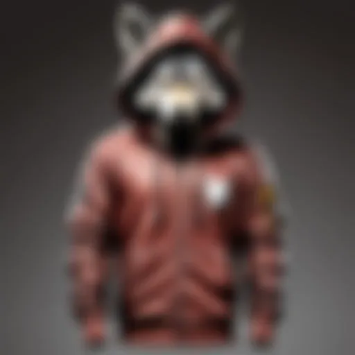 Fierce wolf hoodie with ears