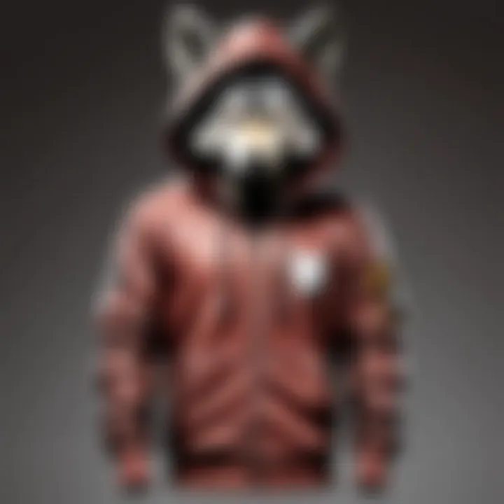 Fierce wolf hoodie with ears