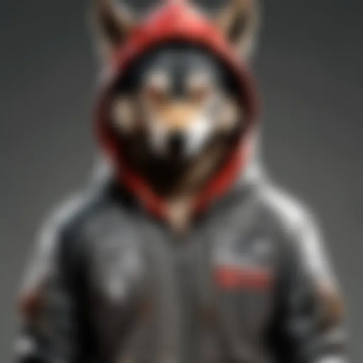 Urban street style wolf hoodie