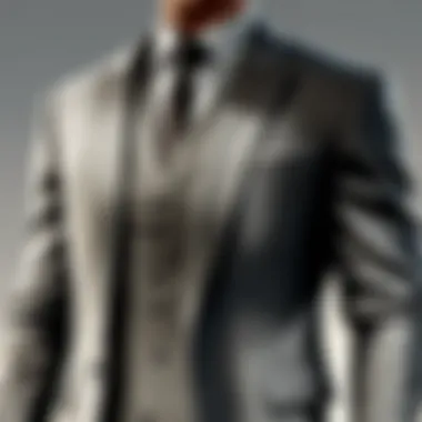 Gray Suit Coat Details