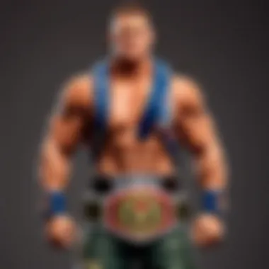 John Cena cake topper with wrestling belt