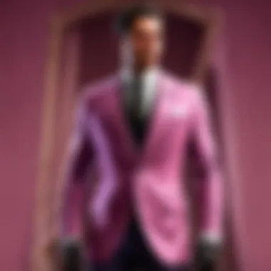 Mauve Tuxedo Jacket Formal Event Showcase