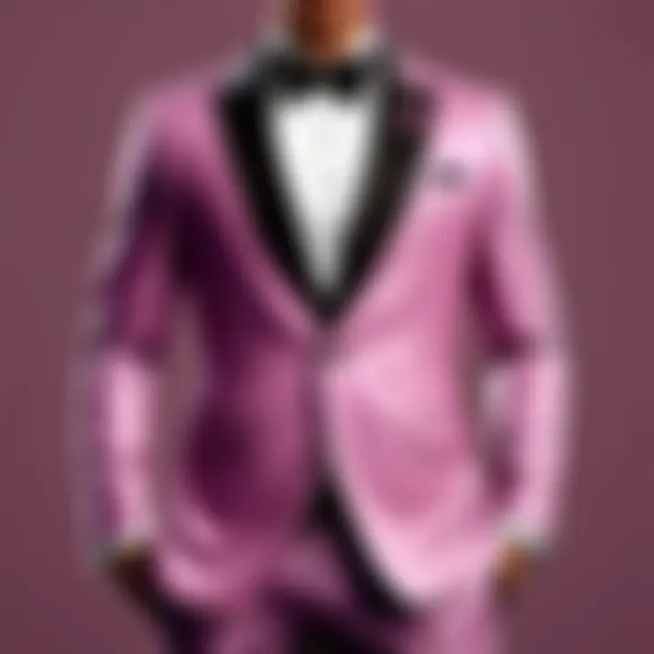 Mauve Tuxedo Jacket Stylish Lapel Detail