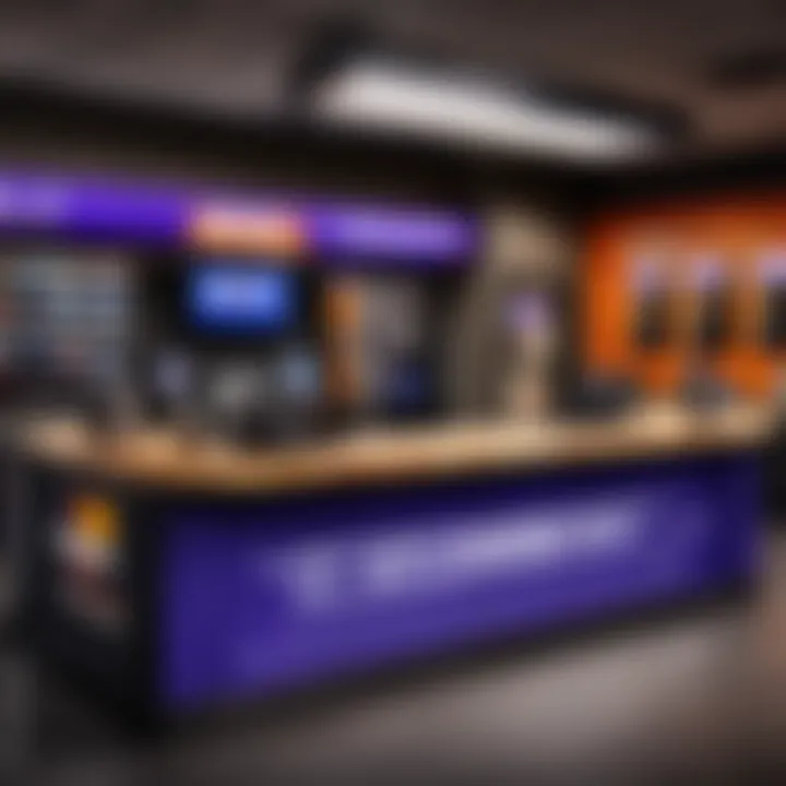 Sleek Metro PCS Service Counter