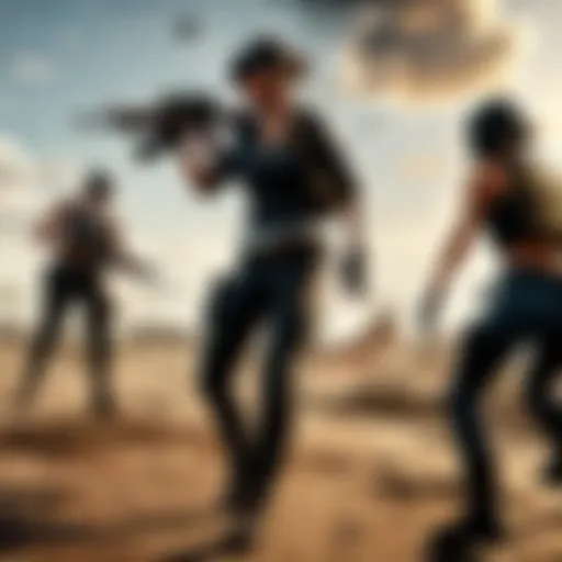 Digital Artwork of PUBG Battle Scene