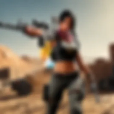 PUBG character wielding powerful weapons