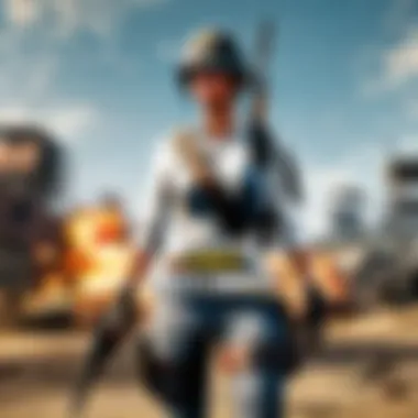 Close-up of intense PUBG battle on iPhone screen