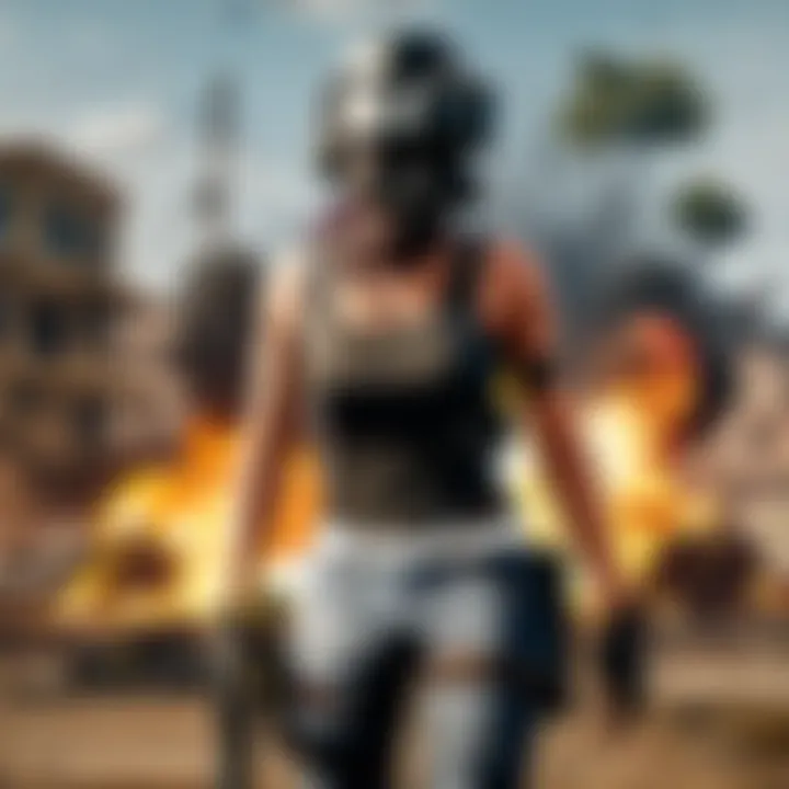 Abstract digital design showcasing PUBG PC download process