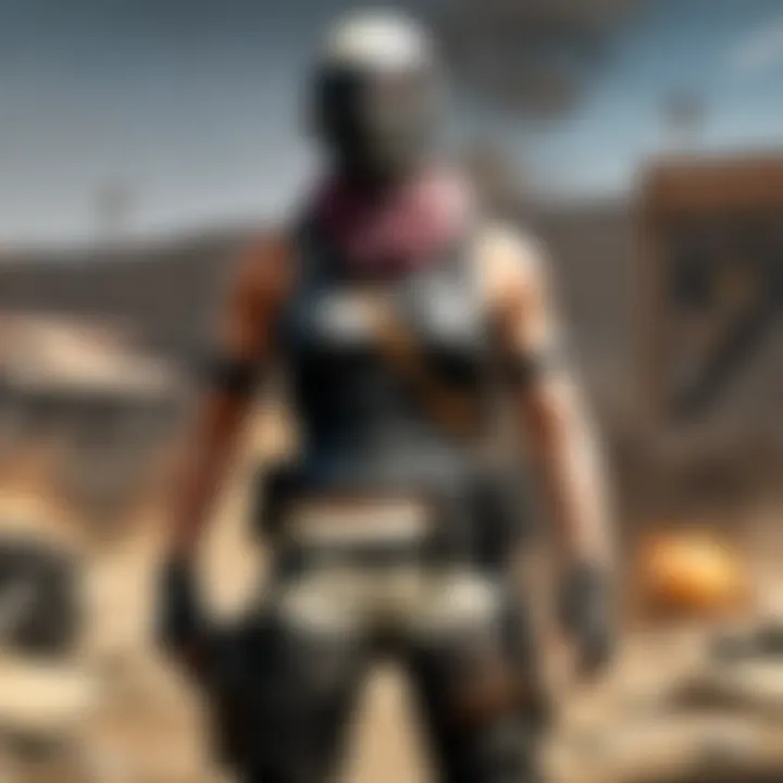 Digital Artwork of a Fierce PUBG Warrior