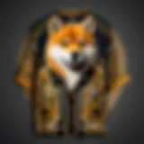 Exquisite Shiba Quest Shirt Design Detail