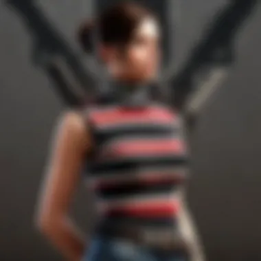 Striped Sleeveless Turtleneck Styling Techniques Striped Sleeveless Turtleneck Styling Techniques