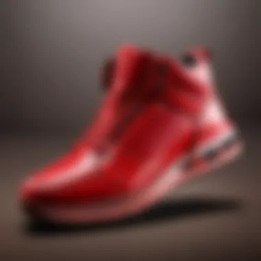 Red Trainers Stylish Design Sketch