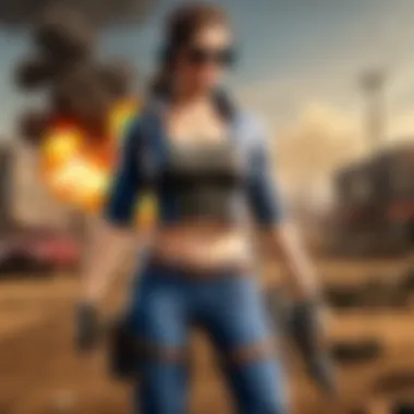 Innovative depiction of Free Fire player earning rewards through Google Opinion Rewards