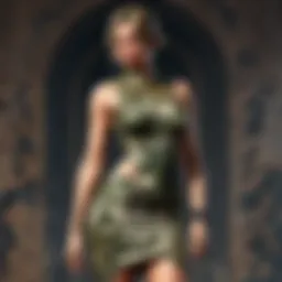 Unique camo pattern on Venus Camo Dress