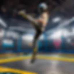 Trampoline park closure sign in urban area