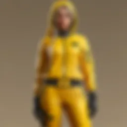 Yellow Tracksuit PUBG Player Character